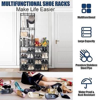 3-Tier Space Saving Shoe Rack for Closet, 6 Pairs Steel Shoe Shelf Design -  Yahoo Shopping