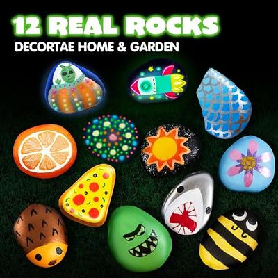 Buy glow in The Dark Rock Painting Kit for Kids - Arts and crafts for girls Boys  Ages 6-12 - Art craft Kits Paint Set - Supplies for Painting Rocks - DIY