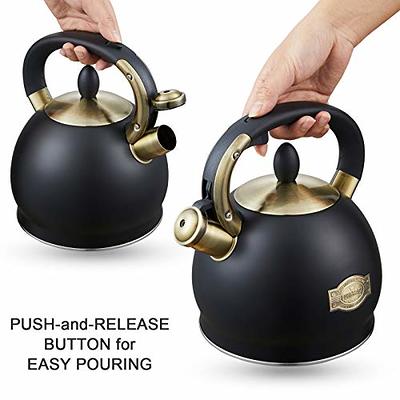 Tea Kettle -2.9 Quart Tea Kettles Stovetop Whistling Teapot Stainless Steel  Tea Pots for Stove Top Whistle Tea Pot - Yahoo Shopping