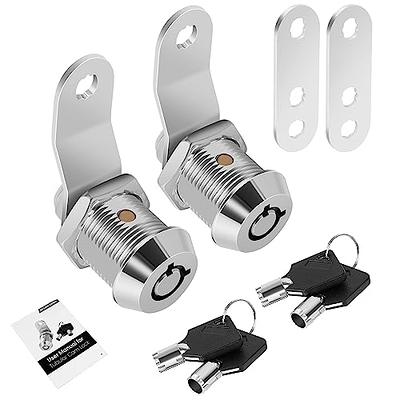 Jayseon 1 Pack Mailbox Lock Cabinet Locks with Key, Cabinet Cam Lock 5/8  Keyed Alike Mailbox Lock Replacement for Desk Drawer Toolbox, Zinc Alloy