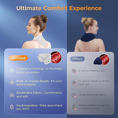 Snailax Heated Neck and Shoulder Massager, Electric Heating Pad for Back  Pain Relief, Heat Wrap with Adjustable Levels & Vibration Massage, Gifts 