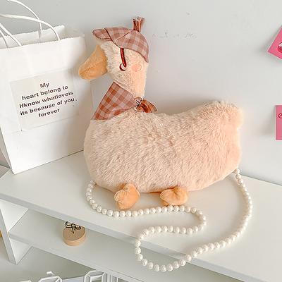 Cartoon Duck Shaped Crochet Shoulder Bag