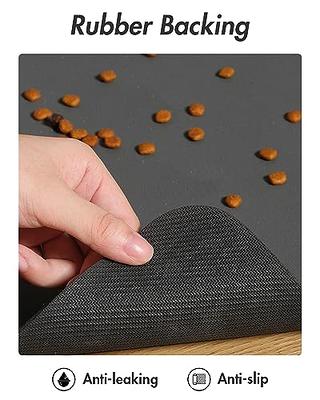 SHARKWOOD Dog Food Mat, Absorbent Waterproof Dog Water Mat Bowl Mat, Dog  Mat for Food and Water, Non Slip Pet Food Mat, Rubber Backing Dog Mats for