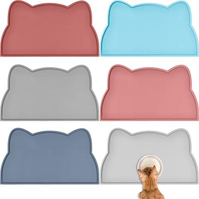 Cat Litter Mat Non-slip Pet Paw Shape Mat Pet Dog Cat Puppy Kitten Dish  Bowl Food Water Placemat Mat 30*40cm