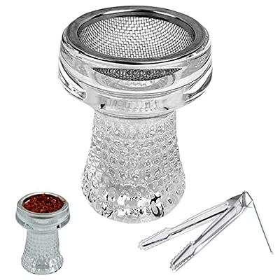 Hookah Bowl Set Crystal Glass Shisha Bowl Hookah Accessories with Hookah  Tongs, Stainless Steel Mesh Screen Suitable for Charcoal Holder Heat  Management Better Hookah Smoking - Yahoo Shopping