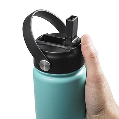 Straw Lid for Hydro Flask Wide Mouth Water Bottles 12oz-64oz with 4 Straws,  2 Straw Brushes and 2 Replacement Gaskets (Black + Black) - Yahoo Shopping