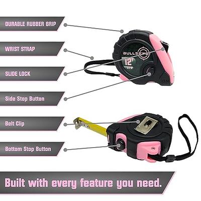 Bullseye Small Pink Tape Measure - Measurement Tape with Standard