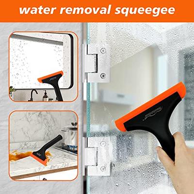 2 Pack Silicone Squeegees with Countertop Brush,Water Scraper