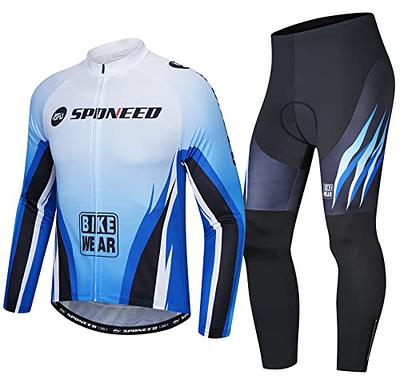 sponeed Cycling Jersey Long Sleeve Set 4D Padded Long Pants US M