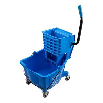 Lavex 26 Qt. Blue Mop Bucket and Side Press Wringer Combo