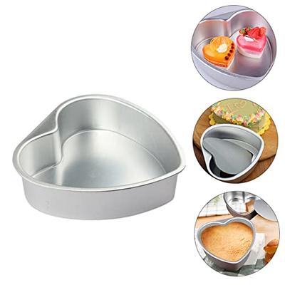 Jinei 16 Pcs Heart Shaped Cake Pans Set 3/4/5/6/7/8/10/11 Inches 8 Sizes  Nonstick Heart Aluminum Cake Pan DIY Baking Heart Mold Tool for Kitchen