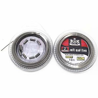 5LB-200LB 7 Strands Fishing Line Wire Leader Nylon Coated Stainless Steel  Leader Wire with Crimps Sleeves (1pcs-70lb) - Yahoo Shopping