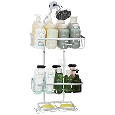 Consumest 4 Tier Over The Door Shower Caddy with Soap Holder, Adjustable  Shower Organizer Hanging Shower Shelf with 22 Hooks, Rustproof Stainless  Steel Hanging Shower Caddy for Bathroom