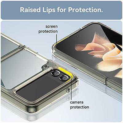 ZIULQIK for Samsung Galaxy Z Flip 5 Case, Clear Shockproof Zflip5 Phone  Cover, Slim Thin Protective Cases for Flip5 5G Phone - Transparent