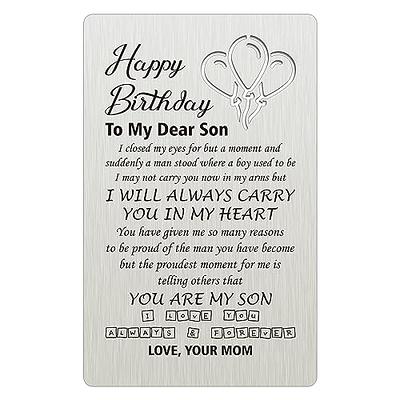  MOQIYXL Son Birthday Card, Happy Birthday Son Gifts