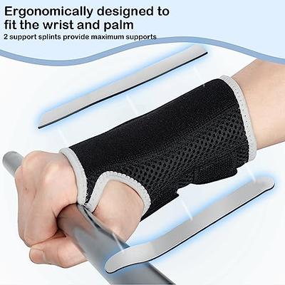 Wrist Splint for Carpal-Tunnel Syndrome by PKSTONE Adjustable Compression Wrist  Brace for Right and Left