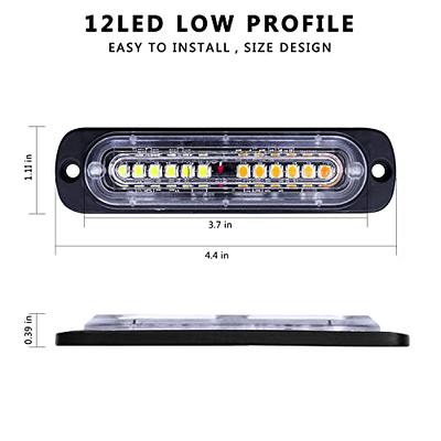 EASE2U E Led Strobe Lights for Trucks Vehicles Suvs, 12-24 8pcs Emergency  Warning Caution Hazard Construction Ultra Slim Sync Car with Control Box Surface  Mount (White Amber) - Yahoo Shopping