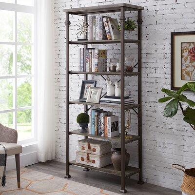 6-Tier Tall Bookshelf, Vintage Industrial Metal Bookcase Display Rack Williston  Forge Size: (6 Shelves) 76.2 H x 32.7 W x 16.1 D - Yahoo Shopping