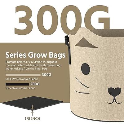 T4U Fabric Plant Grow Bags with Handle 7 Gallon Pack of 5, Heavy