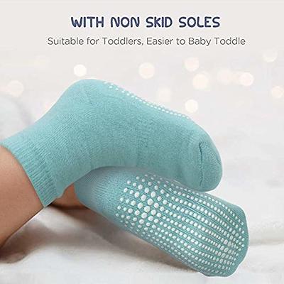  Non Slip Grip Socks - Non Skid Crew Grippy Socks