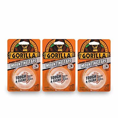 Gorilla Tough & Clear Double Sided Tape Squares, 24 1 Pre-Cut Mounting  Squares, Clear, (Pack of 6) - Yahoo Shopping