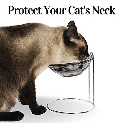 SWEEJAR Cat Food Bowls with Non-Slip Stand, Ceramic Raised Cat