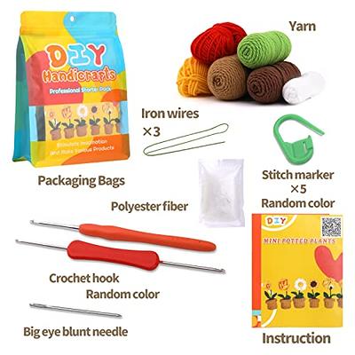 SGIBYN Crochet Kit for Beginners with Step-by-Step Video  Tutorials,Beginners Starter Crochet Stuffed Animal Kit for Adults  Kids,Learn to Crochet