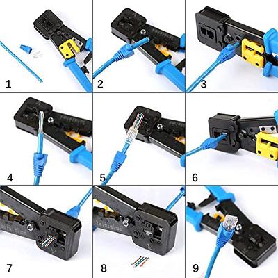 RJ12 RJ11 6P6C 6-PIN FEMALE to RJ45 CAT5 ETHERNET 8P8C 8PIN MALE NETWORK  ADAPTER