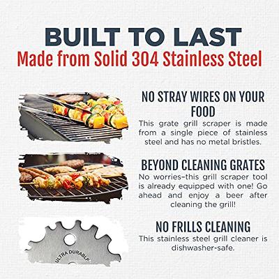 2 Pieces BBQ Grill Scrapers Stainless Steel