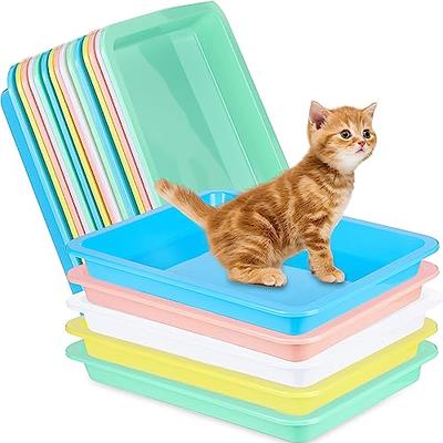 Mifoci 30 Pcs Small Litter Box for Kittens 9.65 x 7.28 x 0.98 Inches Kitten  Litter