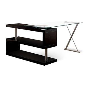 Furniture of America Fiora Modern Metal Swivel Writing Desk in White