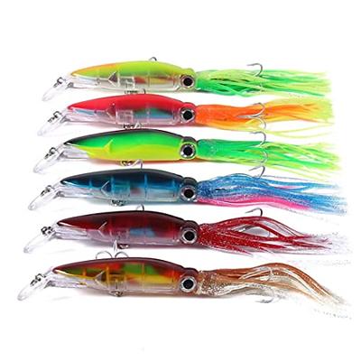 OROOTL Fishing Rigs Saltwater Bait Lures, 6 Packs Fishing Bait Rigs Kit  Saltwater Fishing Lures Luminous Surf Fishing Rigs Tackle with Sharp Hooks