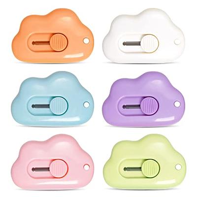 2 Pcs Cute Mini Cloud Utility Knives Box Cutter Retractable Letter