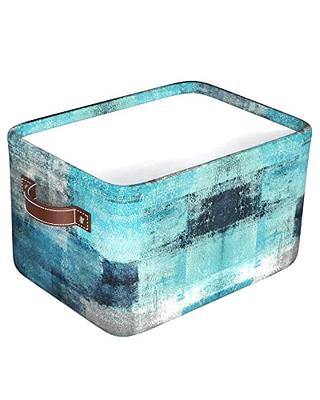 Qumstemily Turquoise Teal Storage Bins for Shelves, Grey Abstract Art  Painting Collapsible Storage Box Basket with Handle, Modern Geometric Teal  Canvas Hamper Closet Organizers Storage Cubes - 1 Pack - Yahoo Shopping