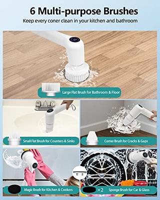 Electric Spin Scrubber Cordless Power Scrubber Handheld Electric Cleaning  Brush, Shower Cleaner Brush with 6 Replaceable Brush Heads and 2 Rotating  Speeds for Tile, Tub, Dish, Sink, Grout, Kitchen - Yahoo Shopping