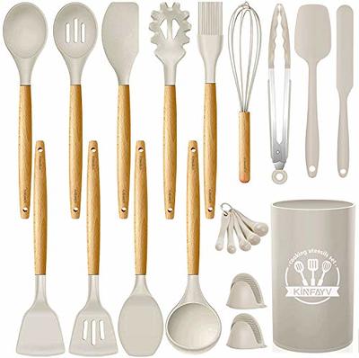 Silicone Kitchen Utensils Set - Culinary Couture 24-Pieces Grey Silicone Cooking  Utensils Set for Nonstick Cookware - Silicone Spatulas Set, Stainless Steel  Handle & Other Kitchen accessories - Yahoo Shopping
