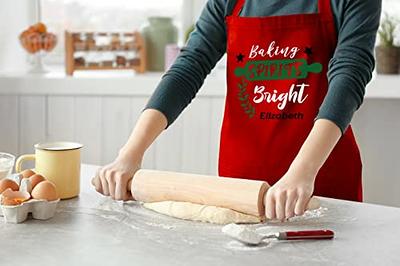 Personalized Christmas Baking Apron for Women Men - Chef Apron