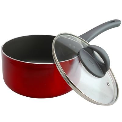 Oster Herscher 9.5 inch Aluminum Frying Pan in Red