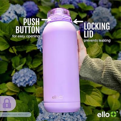 Ello Cooper Vacuum Insulated Stainless Steel Water Bottle with Soft Straw  and Carry Loop, Double Walled, Leak Proof, Yucca, 40oz - Yahoo Shopping