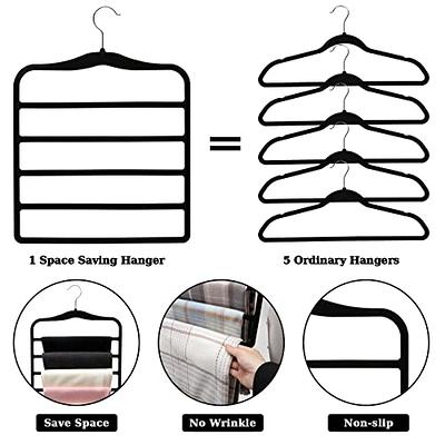 Closet Organizers and Storage,5 Pack Velvet Pants-Hangers-Space-Saving,Non  Silp 5 Tier Organization-and-Storage Clothes-Hanger for  College-Dorm-Room-Essentials,Closet-Organizer for Jeans Scarf Hanger -  Yahoo Shopping