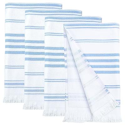 Basics 100% Cotton Quick-Dry Hand Towel, 8-Pack, White, 28 x 16