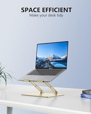 Soundance Laptop Stand, Aluminum Computer Riser, Ergonomic Laptops Elevator for Desk, Metal Holder Compatible with 10 to 15.6 in