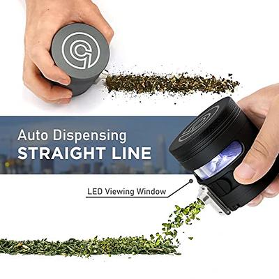 Tectonic9 Herb Grinder Automatic Electric Herbal Spice Dispenser Large 2.5  Aluminum Alloy (Grey), for HOME & KITCHEN ONLY