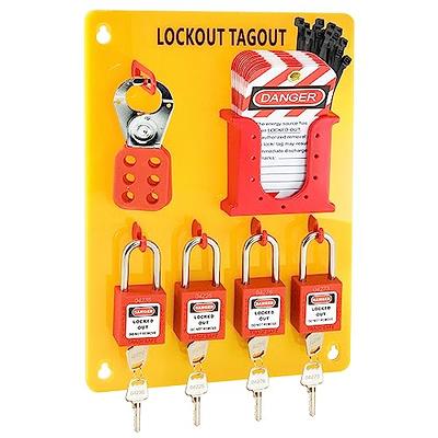 TRADESAFE Lockout Tagout Steel Cable Locks with Keys,10 Red Keyed