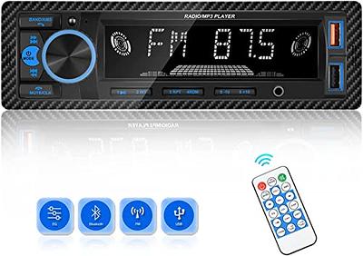 CAMECHO Single DIN Car Stereo with Bluetooth Hands Free Calling & Music  Streaming, Multi Color LCD, FM Radio, USB Playback & Charging, USB/AUX  Port, Car MP3 Multimedia Player, Remote Control - Yahoo
