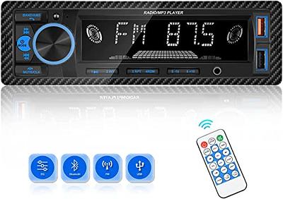 Radio Bluetooth Autoradio Vintage Dual Knob MP3 Player FM Tuner