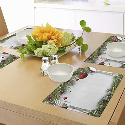 Natural Linen Placemats for Holiday. Rustic Wedding Place 