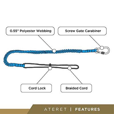 Tool Tether, Personal, Aluminum Twist Lock Carabiner w/ fixed end