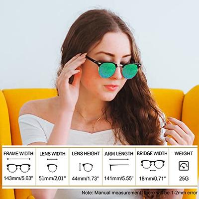 New Fashion Look Sunglasses Polarized UV Protection Trendy Vintage Retro  Round Mirrored Lens Sunglasses For Womens Men with BOX
