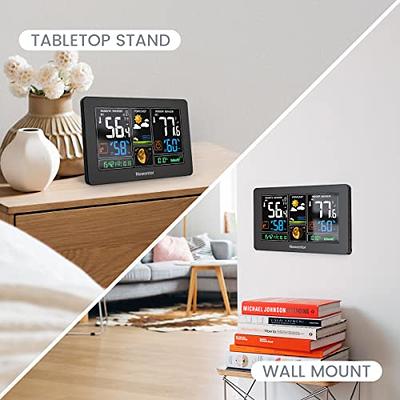 Newentor Weather Station Wireless Indoor Outdoor Multiple Sensors, Digital  Atomic Clock Weather Thermometer, Temperature and Humidity Monitor